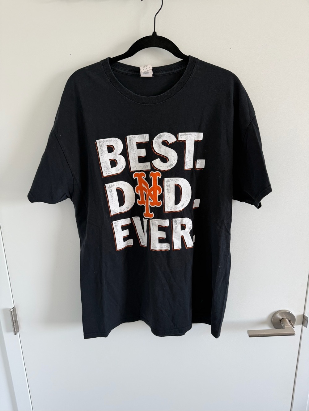 New York Mets Stadium Citi Field Black "Best Dad Ever" Graphic T-Shirt XL